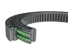 Couronne d'orientation avec entrainement rotatif