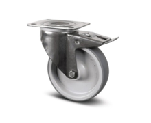 Roulette inox pour chariots de distribution de repas