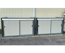 Conteneur de stockage pour inflammables 2 niveaux - Conteneur COUPE-FEU 2H - réf. CONT3M2NIPC-EI120 - DIFOPE