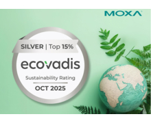 Moxa remporte la médaille d'argent EcoVadis pour ses performances en matière de développement durable