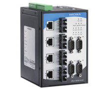 NPort S8458 de Moxa: serveur de ports et switch Ethernet avec 8 ports Ethernet