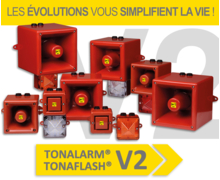 Nouvelle version des sirènes électroniques TONALARM® V2 et des combinés TONAFLASH®V2