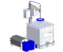 Station de lavage pour containers IBC