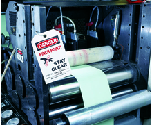 Étiquettes et panneaux pour opérations de maintenance