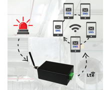 Modem GSM-TMM pour l'envoi de messages d'erreur au format SMS