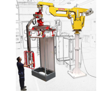 Dalmec lance un nouveau manipulateur pneumatique pour la manutention d’armoires métalliques lourdes 