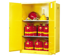 armoire de sécurité jaune pour produits inflammables