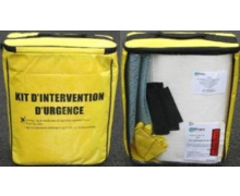 Kit absorbant antipollution pour hydrocarbures 22 litres