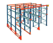 Rayonnage à palettes dynamique pour stockage lourd