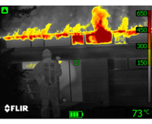 Caméra thermique portable de lutte contre les incendies