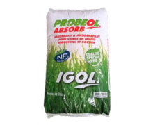 Absorbant végétal ignifugé pour sols industriels