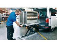 Chariot mobile d’auto-chargement pour véhicule utilitaire