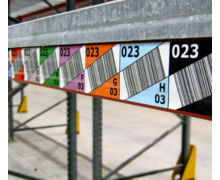 Étiquettes codes barres Inotec pour rayonnages de palettes