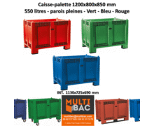 Caisse-palette Eurobox 1200x800x850 mm