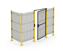 cloison de protection grillagée pour machine et robot