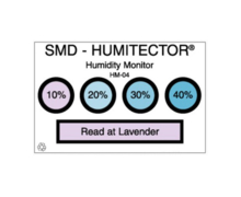 Carte indicatrice d'humidité réversible